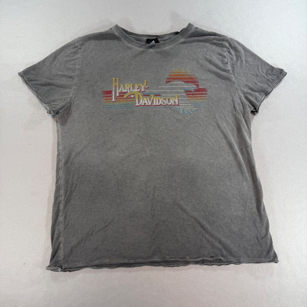 Harley-Davidson El Cajon CA Eagle Graphic Acid Wash T Shirt‎ XL